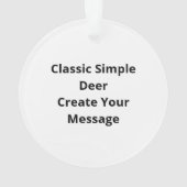 Oh Deer Klassisches Einfachdesign Ornament (Rückseite)
