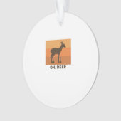 Oh Deer Klassisches Einfachdesign Ornament (Vorderseite)