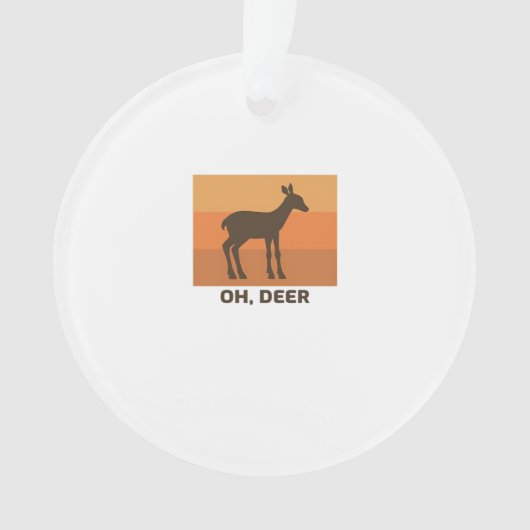 Oh Deer Klassisches Einfachdesign Ornament (Vorderseite)