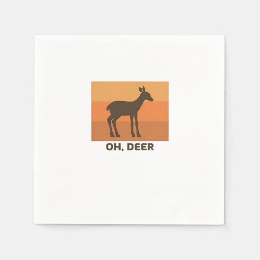Oh Deer Klassisches Einfachdesign Serviette (Vorderseite)