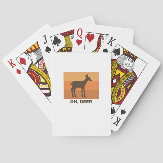 Oh Deer Klassisches Einfachdesign Spielkarten (Rückseite)