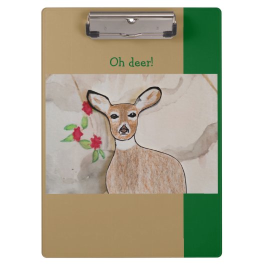 Oh Deer Klemmbrett (Vorderseite)