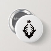 Oh Deer Künstlerischer sauberer Stil Button (Vorne & Hinten)