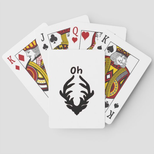 Oh Deer Künstlerischer sauberer Stil  Spielkarten (Rückseite)