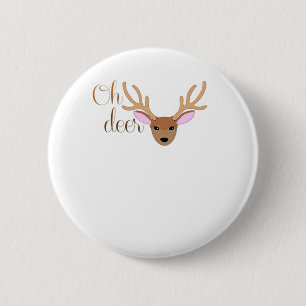 Oh Deer künstlerischer Stil Button