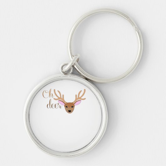 Oh Deer künstlerischer Stil Schlüsselanhänger (Vorne)