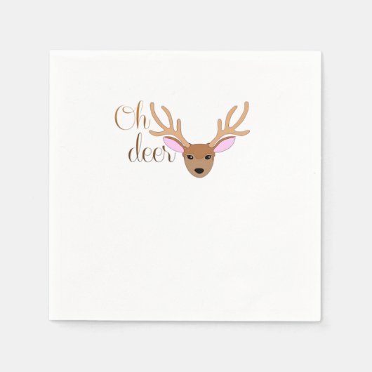 Oh Deer künstlerischer Stil Serviette (Vorderseite)