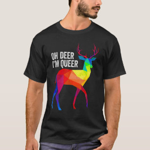 Oh Deer Lgbt Ich bin Que Rainbow Gay Pride Monat T-Shirt