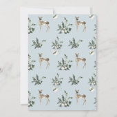 Oh Deer Mama & Fawn Blue Boy Baby Dusche Einladung (Rückseite)