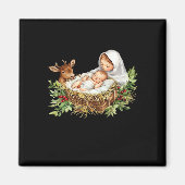 Oh Deer Mary Nativity Scene Christmas Jesus   Magnet (Vorne)