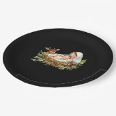 Oh Deer Mary Nativity Scene Christmas Jesus   Pappteller (Schrägansicht)