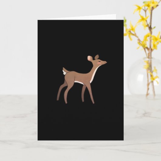 Oh Deer Me Whimsical Creative Design Karte (Gelbe Blume)