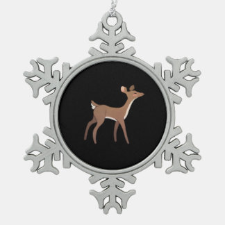 Oh Deer Me Whimsical Creative Design Schneeflocken Zinn-Ornament