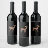 Oh Deer Me Whimsical Creative Design  Weinetikett (Flaschen)
