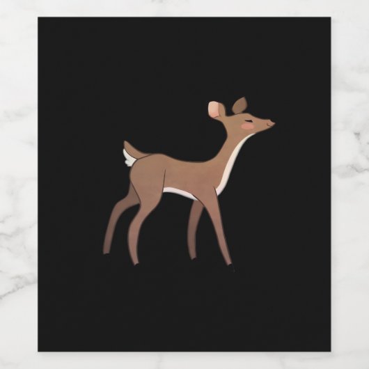 Oh Deer Me Whimsical Creative Design  Weinetikett (Einzelnes Label)