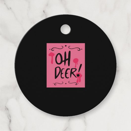 Oh Deer Minimal Aesthetic Geschenkanhänger (Vorderseite)