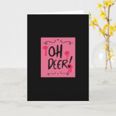 Oh Deer Minimal Aesthetic Karte (Gelbe Blume)