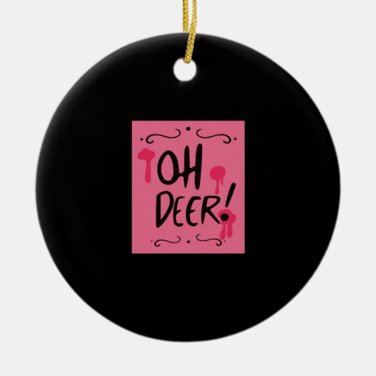Oh Deer Minimal Aesthetic Keramik Ornament (Vorne)