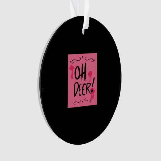 Oh Deer Minimal Aesthetic Ornament (Vorderseite)