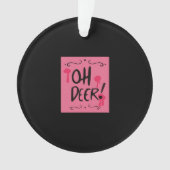 Oh Deer Minimal Aesthetic Ornament (Vorderseite)
