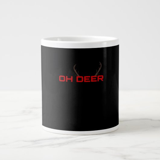 Oh Deer Minimal Aesthetic Vibe  Jumbo-Tasse (Vorderseite)