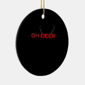 Oh Deer Minimal Aesthetic Vibe Keramik Ornament (Rechts)