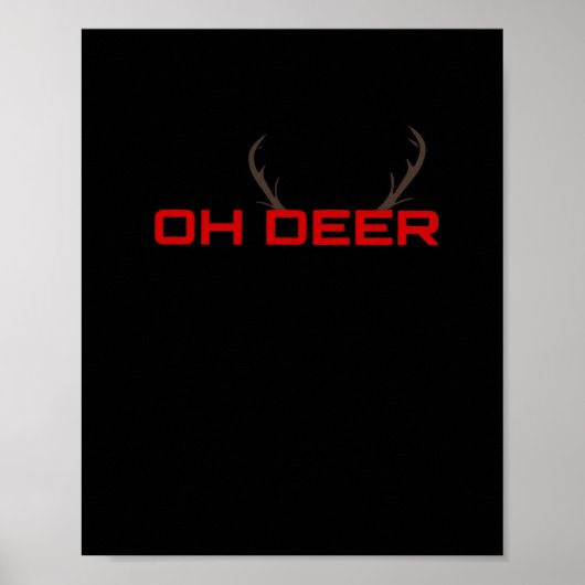 Oh Deer Minimal Aesthetic Vibe  Poster (Vorne)