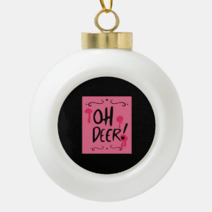 Oh Deer Minimal Ästhetik  Keramik Kugel-Ornament