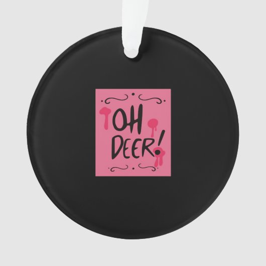 Oh Deer Minimal Ästhetik Ornament (Vorderseite)