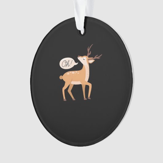 Oh Deer Minimal Clean Aesthetic Acrylic Ornament (Vorderseite)
