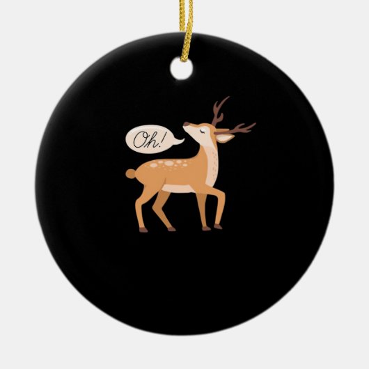 Oh Deer Minimal Clean Aesthetic Ornament (Vorne)