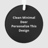 Oh Deer Minimal Design Acryl-Ornament Ornament (Rückseite)