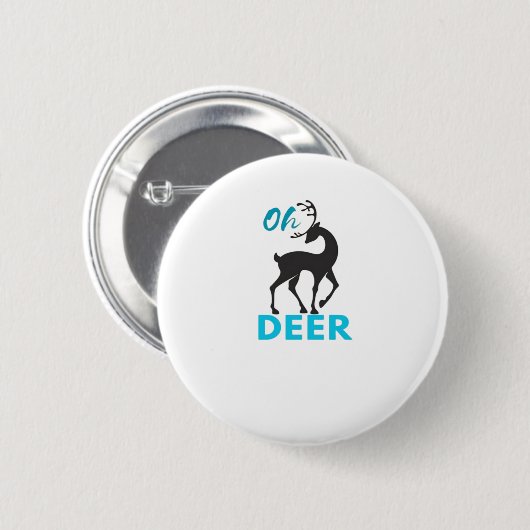 Oh Deer Minimal Design  Button (Vorne & Hinten)