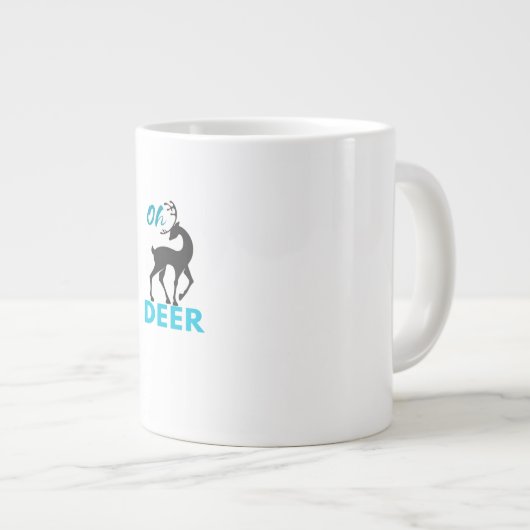 Oh Deer Minimal Design Jumbo-Tasse (Vorderseite Rechts)