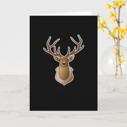 Oh Deer Minimal Design Karte (Gelbe Blume)