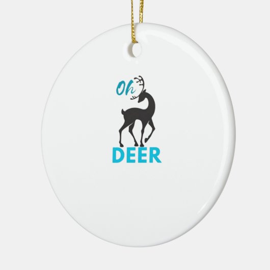 Oh Deer Minimal Design Keramik Ornament (Links)
