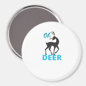 Oh Deer Minimal Design Magnet (Vorderseite/Rückseite)