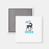Oh Deer Minimal Design Magnet (Vorderseite/Rückseite)