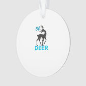 Oh Deer Minimal Design Ornament (Vorderseite)