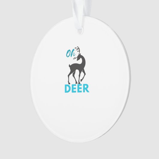 Oh Deer Minimal Design Ornament (Vorderseite)