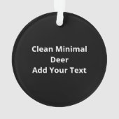 Oh Deer Minimal Design Ornament (Rückseite)