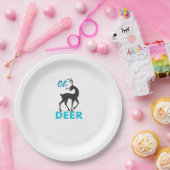 Oh Deer Minimal Design Pappteller (Party)