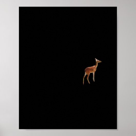 Oh Deer Minimal Design Poster (Vorne)