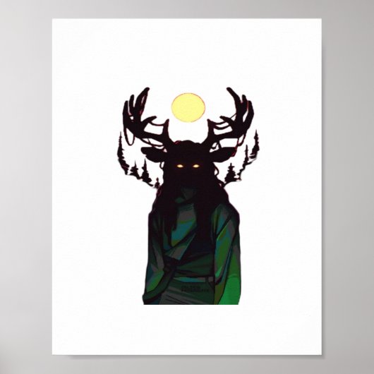 Oh Deer Minimal Design Poster (Vorne)