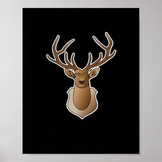 Oh Deer Minimal Design Poster (Vorne)