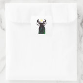 Oh Deer Minimal Design Quadratischer Aufkleber (Tasche)