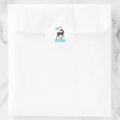 Oh Deer Minimal Design Runder Aufkleber (Tasche)