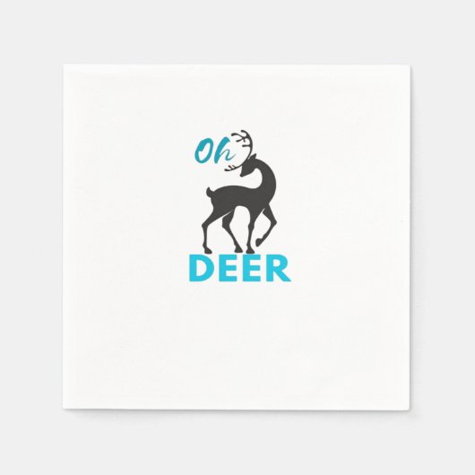 Oh Deer Minimal Design  Serviette (Vorderseite)