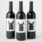 Oh Deer Minimal Design  Weinetikett (Flaschen)