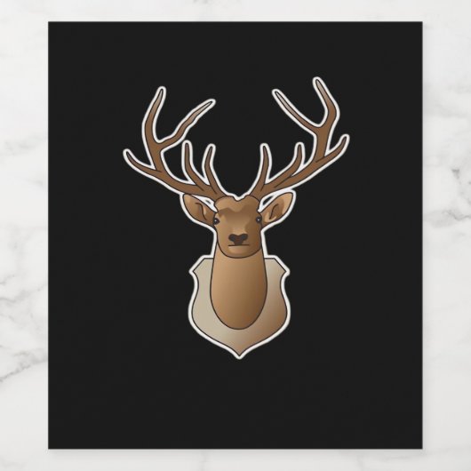 Oh Deer Minimal Design Weinetikett (Einzelnes Label)